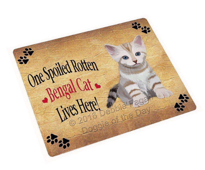 Bengal Kitten Spoiled Rotten Cat Tempered Cutting Board