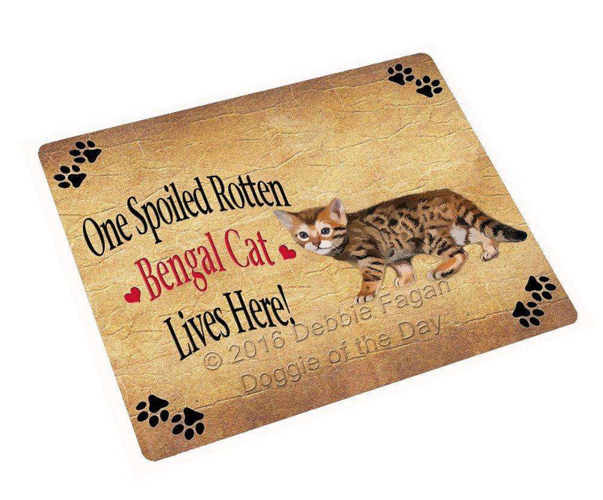 Bengal Kitten Spoiled Rotten Cat Tempered Cutting Board