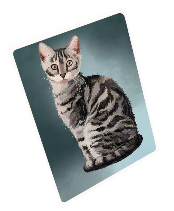 Bengal Silver Cat Art Portrait Print Woven Throw Sherpa Plush Fleece Blanket