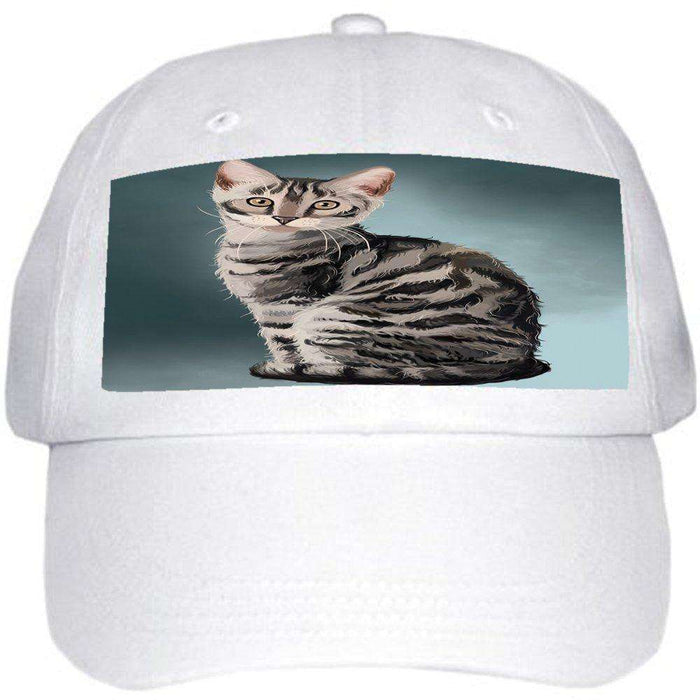 Bengal Silver Cat Ball Hat Cap Off White