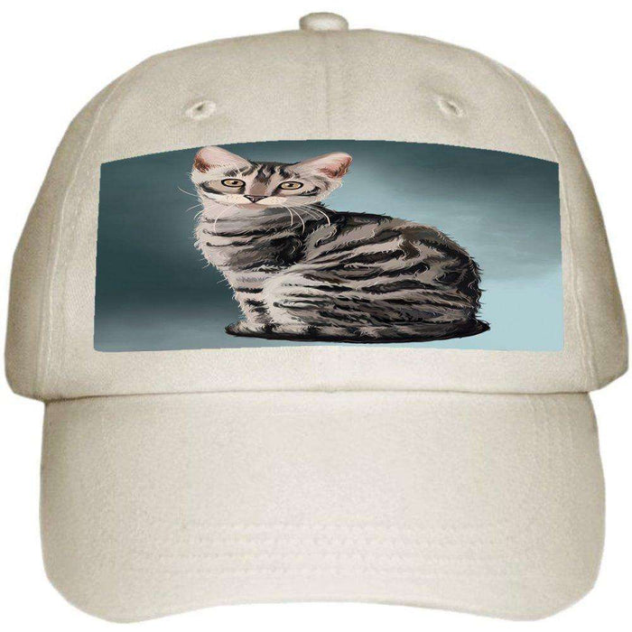Bengal Silver Cat Ball Hat Cap Off White