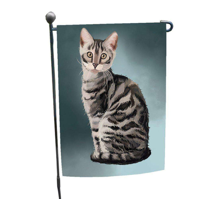 Bengal Silver Cat Garden Flag