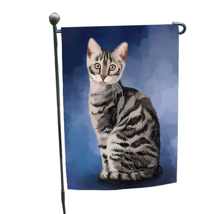 Bengal Silver Cat Garden Flag
