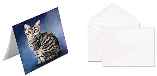 Bengal Silver Cat Handmade Artwork Assorted Pets Greeting Cards and Note Cards with Envelopes for All Occasions and Holiday Seasons