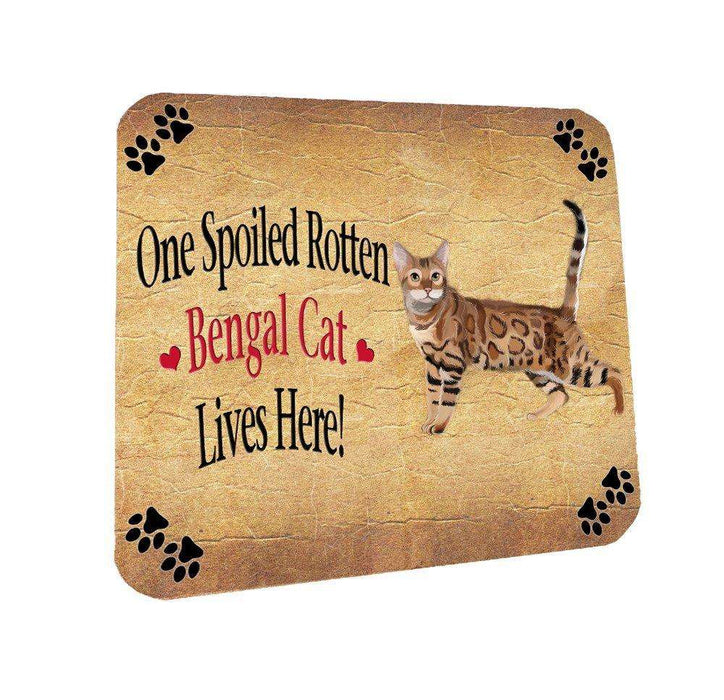 Bengal Spoiled Rotten Cat Coasters Set of 4