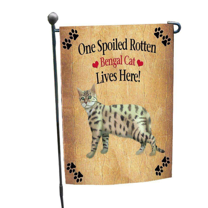 Bengal Spoiled Rotten Cat Garden Flag