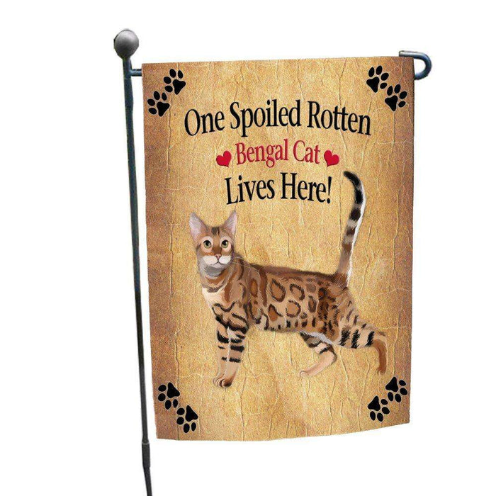 Bengal Spoiled Rotten Cat Garden Flag