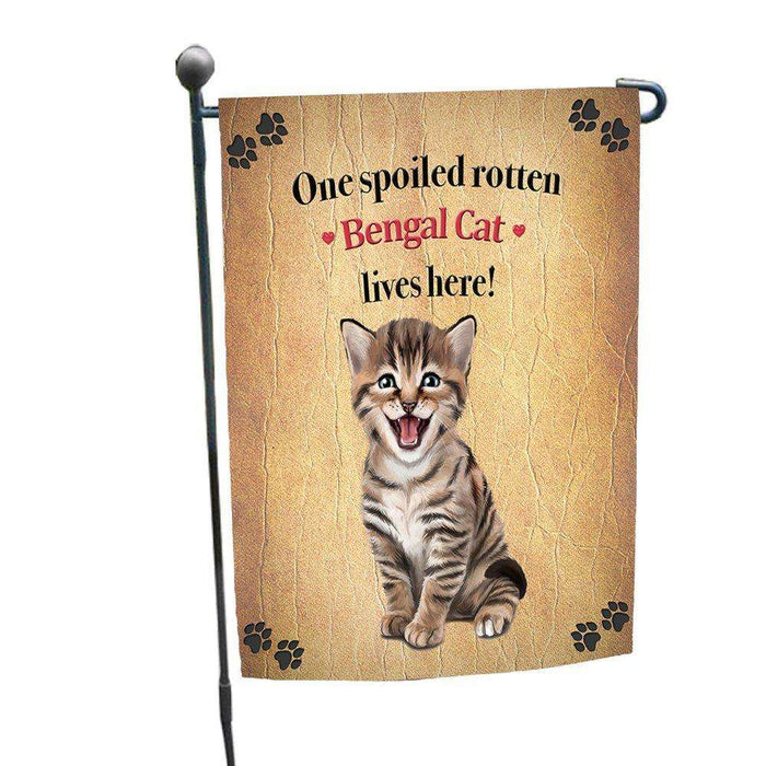 Bengal Spoiled Rotten Cat Garden Flag