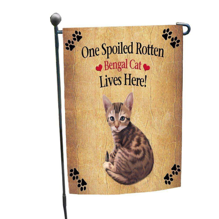 Bengal Spoiled Rotten Cat Garden Flag