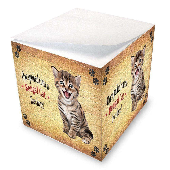 Bengal Spoiled Rotten Cat Note Cube