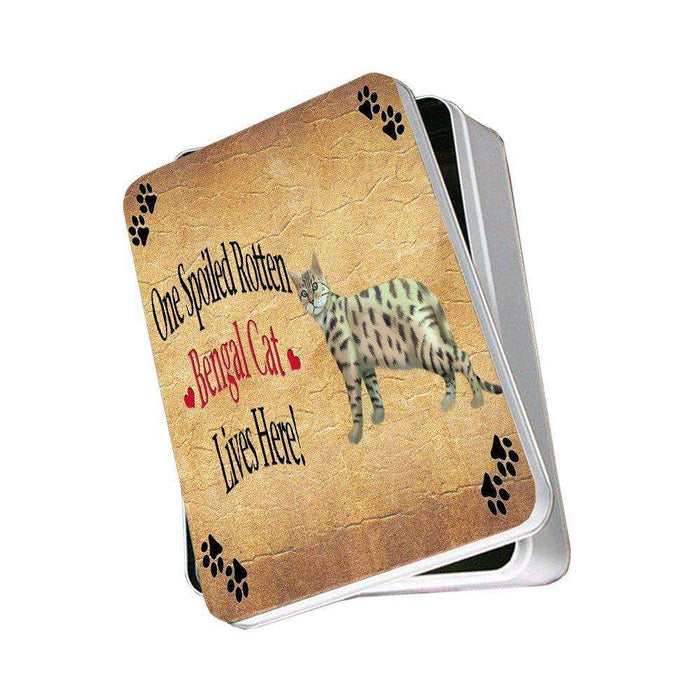 Bengal Spoiled Rotten Cat Photo Storage Tin