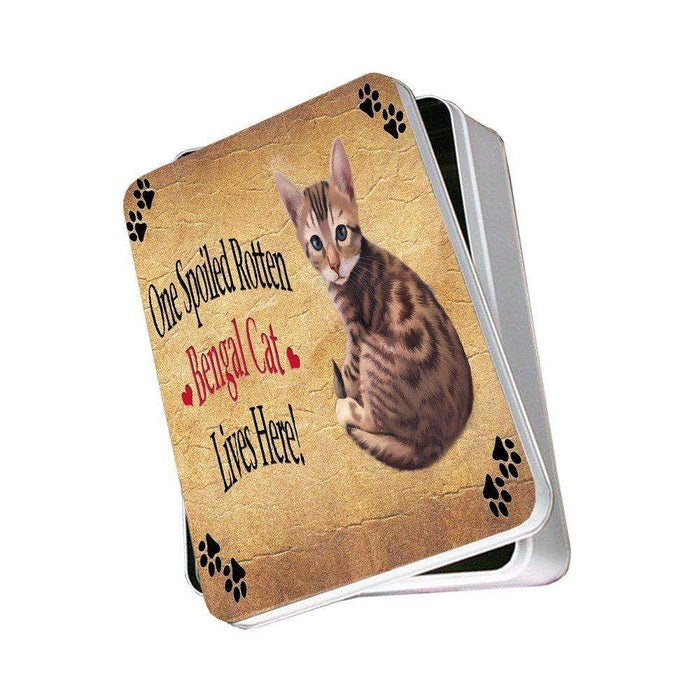 Bengal Spoiled Rotten Cat Photo Storage Tin