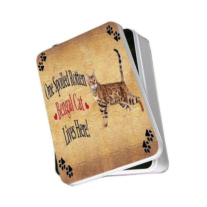 Bengal Spoiled Rotten Cat Photo Storage Tin