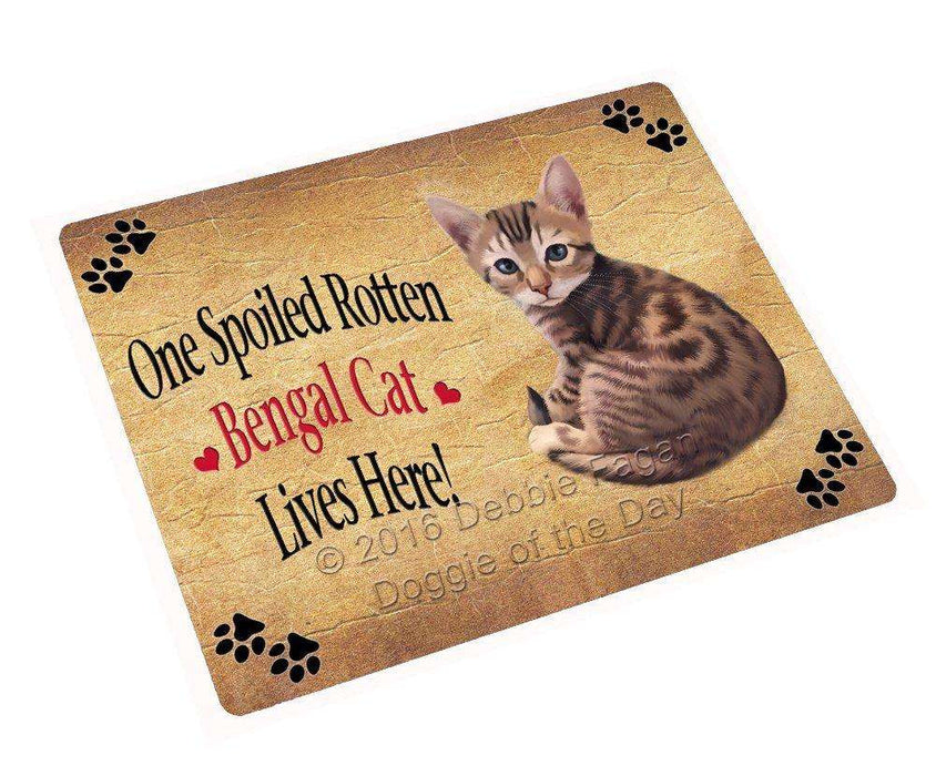 Bengal Spoiled Rotten Cat Tempered Cutting Board