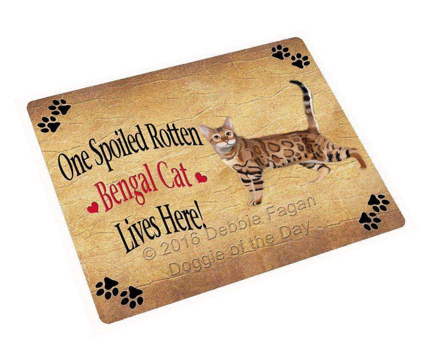 Bengal Spoiled Rotten Cat Tempered Cutting Board