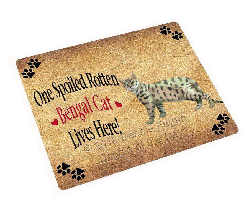 Bengal Spoiled Rotten Cat Tempered Cutting Board