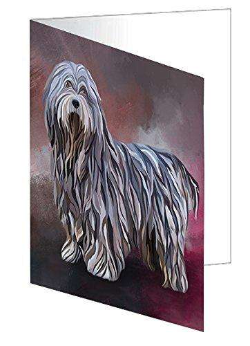 Bergamasco Pastori Dog Handmade Artwork Assorted Pets Greeting Cards and Note Cards with Envelopes for All Occasions and Holiday Seasons
