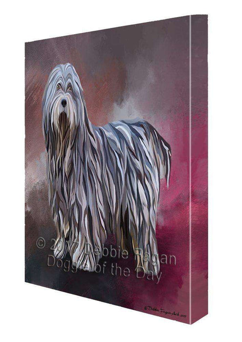 Bergamasco Pastori Dog Painting Printed on Canvas Wall Art