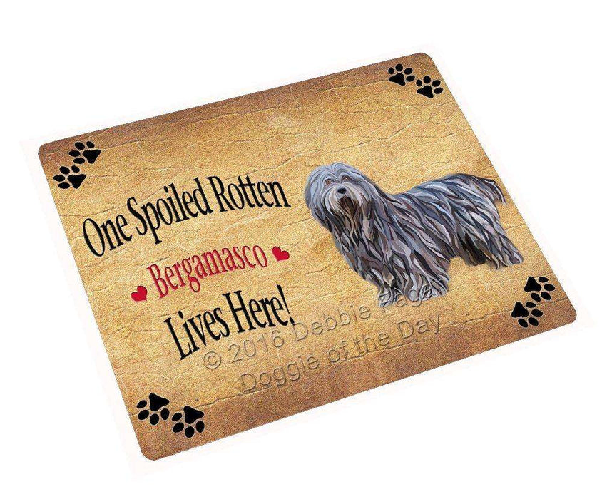 Bergamasco Pastori Spoiled Rotten Dog Tempered Cutting Board