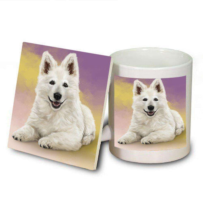 Berger Blanc Suisses Dog Mug and Coaster Set