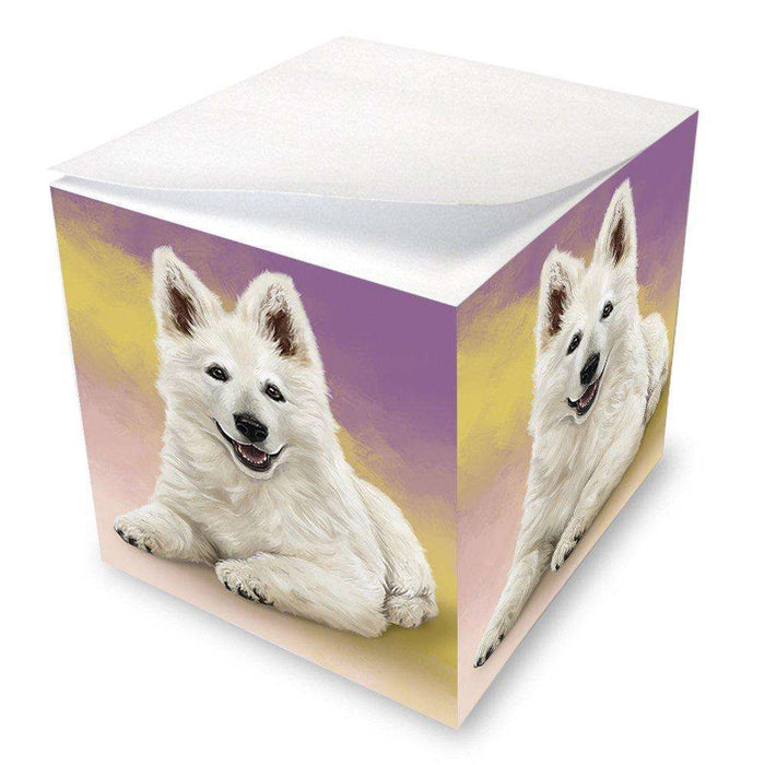 Berger Blanc Suisses Dog Note Cube