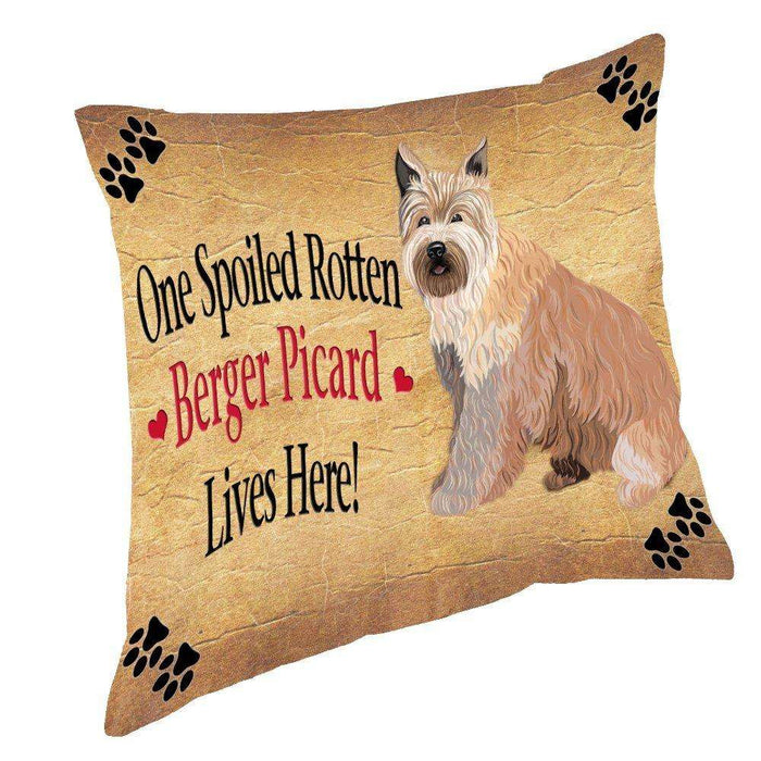Berger Picard Spoiled Rotten Dog Throw Pillow