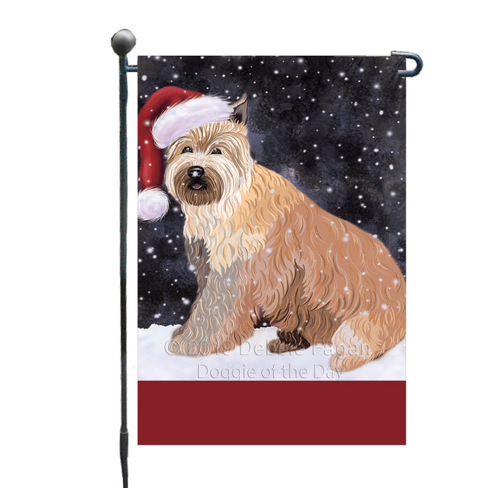 Personalized Let It Snow Happy Holidays Berger Picard Dog Custom Garden Flags GFLG-DOTD-A62256