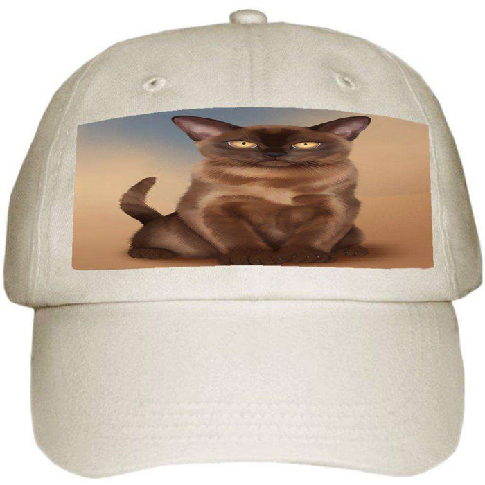 Bermese Sable Cat Ball Hat Cap Off White