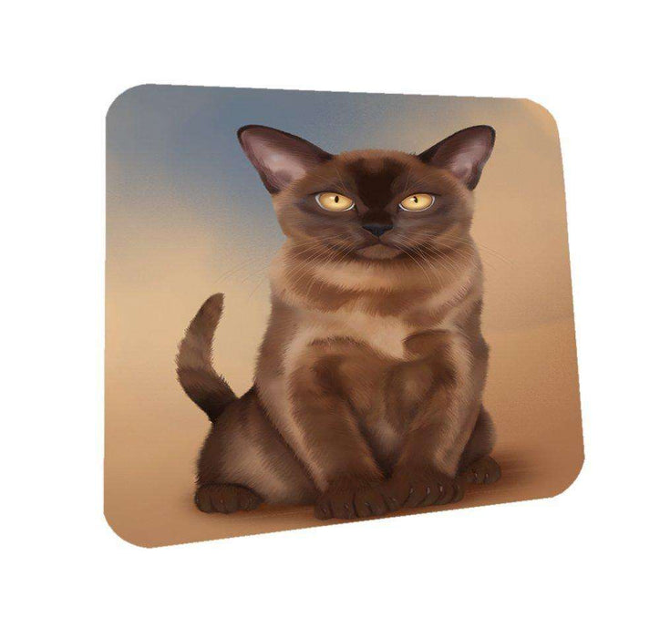 Bermese Sable Cat Coasters Set of 4
