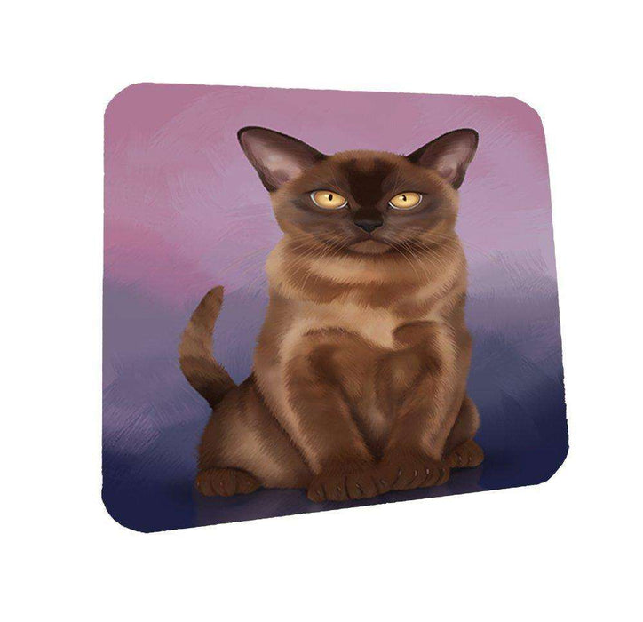 Bermese Sable Cat Coasters Set of 4