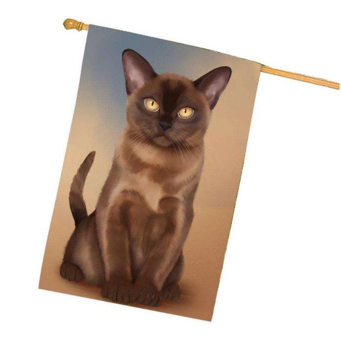 Bermese Sable Cat House Flag