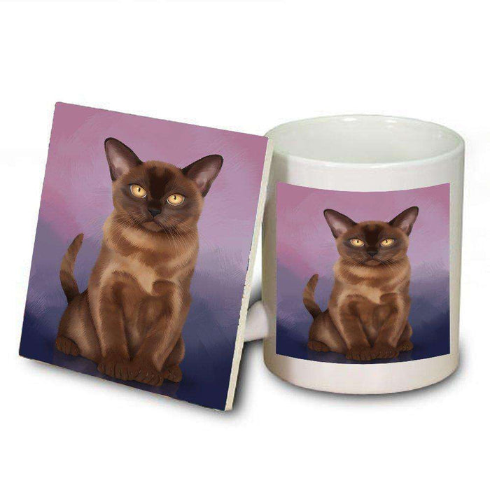 Bermese Sable Cat Mug and Coaster Set