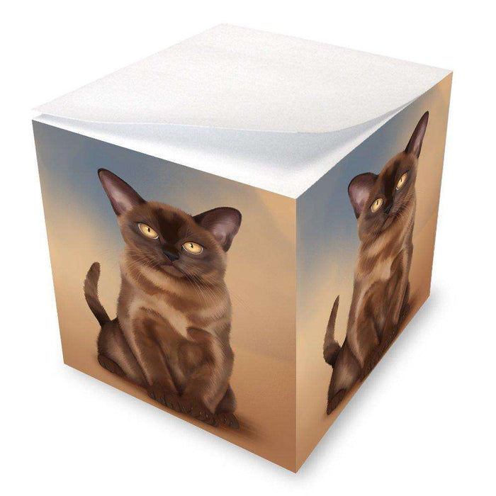 Bermese Sable Cat Note Cube