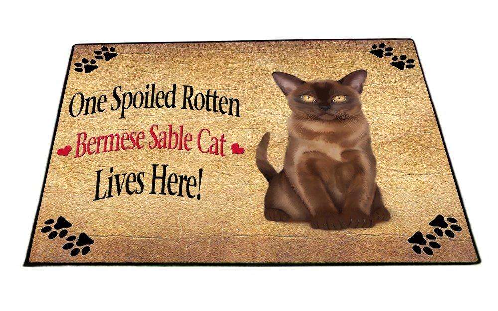Bermese Sable Spoiled Rotten Cat Indoor/Outdoor Floormat