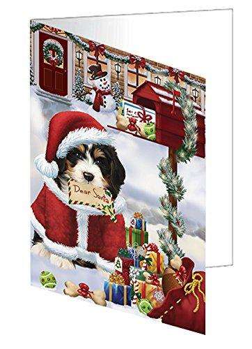 Bernedoodle Dear Santa Letter Christmas Holiday Mailbox Dog Handmade Artwork Assorted Pets Greeting Cards and Note Cards with Envelopes for All Occasions and Holiday Seasons