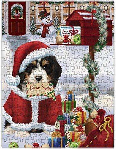 Bernedoodle Dear Santa Letter Christmas Holiday Mailbox Dog Puzzle with Photo Tin (300 pc.)