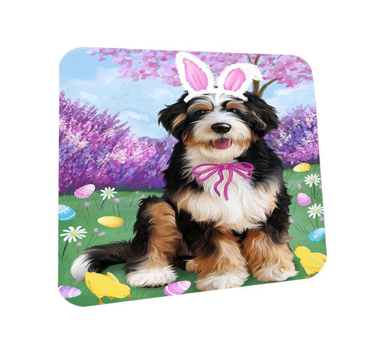 Bernedoodle Dog Easter Holiday Coasters Set of 4 CST49007