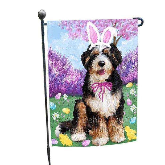 Bernedoodle Dog Easter Holiday Garden Flag GFLG48957