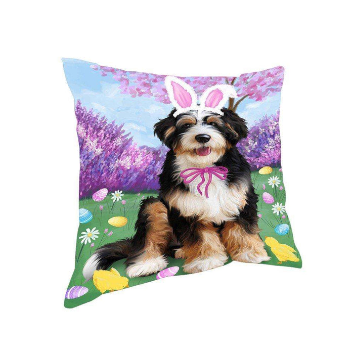 Bernedoodle Dog Easter Holiday Pillow PIL52048