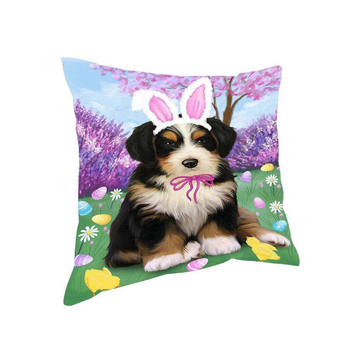 Bernedoodle Dog Easter Holiday Pillow PIL52052