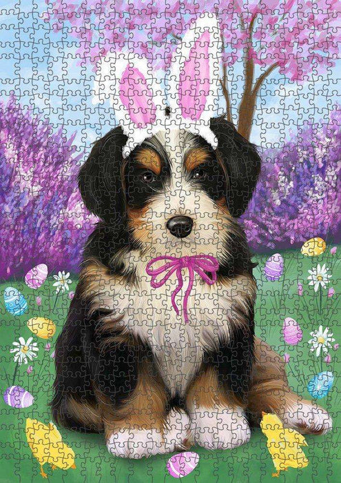 Bernedoodle Dog Easter Holiday Puzzle with Photo Tin PUZL50190