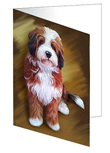 Bernedoodle Dog Handmade Artwork Assorted Pets Greeting Cards and Note Cards with Envelopes for All Occasions and Holiday Seasons