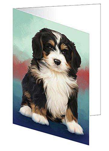 Bernedoodle Dog Handmade Artwork Assorted Pets Greeting Cards and Note Cards with Envelopes for All Occasions and Holiday Seasons