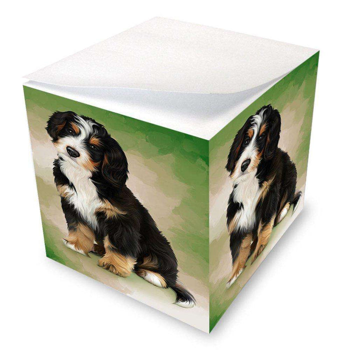 Bernedoodle Dog Note Cube