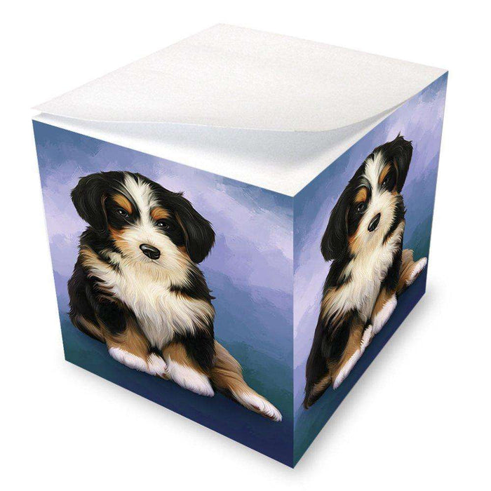 Bernedoodle Dog Note Cube