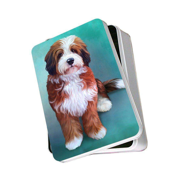 Bernedoodle Dog Photo Storage Tin