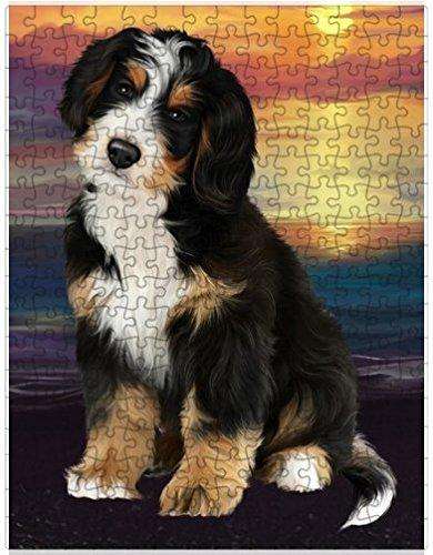 Bernedoodle Dog Puzzle with Photo Tin D459