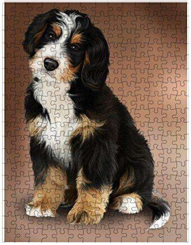 Bernedoodle Dog Puzzle with Photo Tin D462