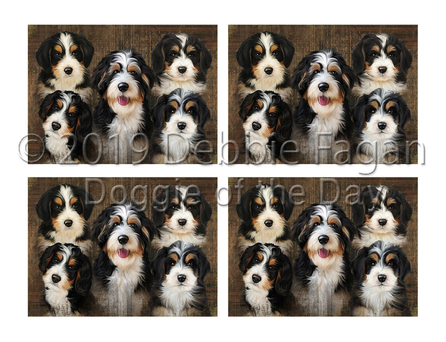 Rustic Bernedoodle Dogs Placemat