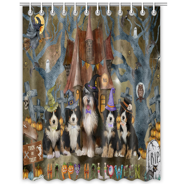 Bernedoodle Shower Curtain, Personalized Bathtub Curtains for Bathroom Decor with Hooks, Explore a Variety of Designs, Custom, Pet Gift for Dog Lovers